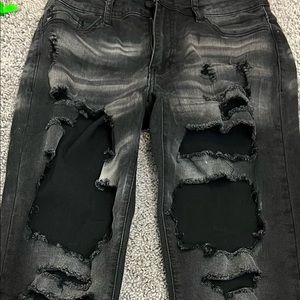 Distressed jeans